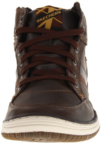 Skechers Wezen Luray 63412 BLK - Botas de cuero para hombre, Marrón, EU 39