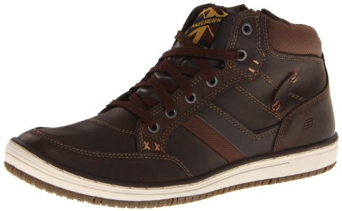 Skechers Wezen Luray 63412 BLK - Botas de cuero para hombre, Marrón, EU 39