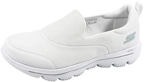 Skechers Women's GO Walk Evolution Ultra Rapids Sneaker, White, 10 M US