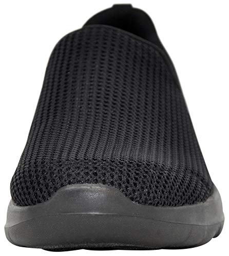Skechers Women's Go Walk Joy Centerpiece Sneaker, Black/Black, 8 M US