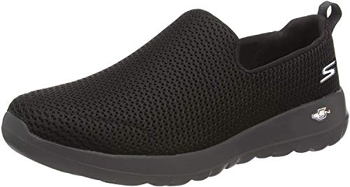 Skechers Women's Go Walk Joy Centerpiece Sneaker, Black/Black, 8 M US