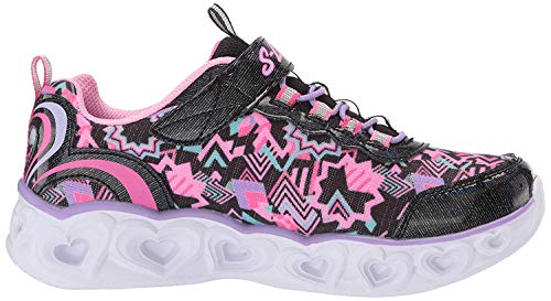 Skechers Zapatillas para niña, con corazones y luces, color, talla 33 EU