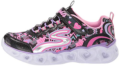 Skechers Zapatillas para niña, con corazones y luces, color, talla 33 EU