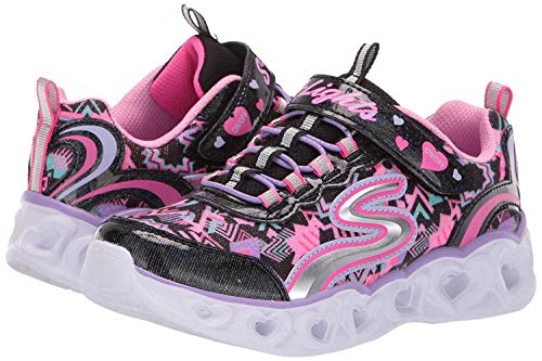 Skechers Zapatillas para niña, con corazones y luces, color, talla 33 EU