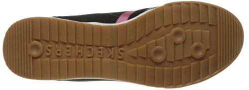 Skechers Zinger 2.0, Zapatillas Mujer, Negro Negro Negro Malla Rosa Fuerte Duraleather Trim BKHP, 38 EU
