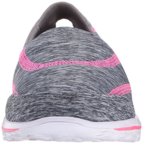 SkechersGo Walk 2 Relay - Zapatillas de running chica, Grey (Grey Hot Pink), 31 EU (12.5 UK)