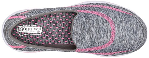 SkechersGo Walk 2 Relay - Zapatillas de running chica, Grey (Grey Hot Pink), 31 EU (12.5 UK)