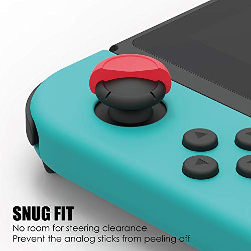 Skull & Co. Skin, CQC and FPS Thumb Grip Set Joystick Cap Analog Stick Cap for Nintendo Switch Joy-con Controller - Yellow+Blue [Fortnite Season Special], 3 Pairs(6pcs)