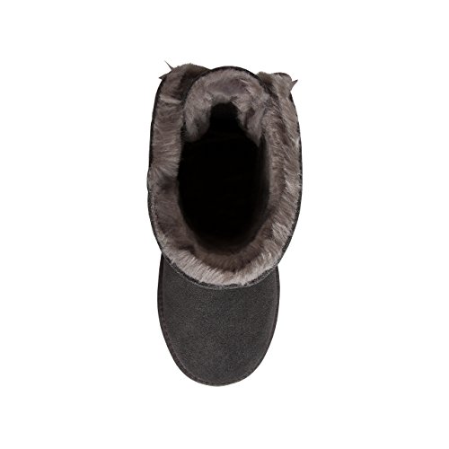 SKUTARI® Cuero Double Bow Botas, Botas de Cuero para Mujer con un Acogedor Forro de Piel sintética, Suela Antideslizante y Acolchada - Made IN Italy