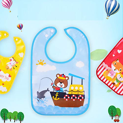 SLOSH 8 Baberos Impermeables Bebe Waterproof Niñas Niños Unisex Para Bebés de 6 Meses a 3 Años