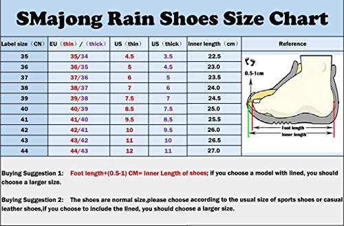 SMajong Zapatos de Jardin para Mujer Hombres Zapatos de Lluvia