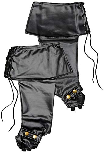 Smiffys-26736 Cubrebotas de piratas, Deluxe, color negro, Tamaño único (Smiffy's 26736) , color/modelo surtido