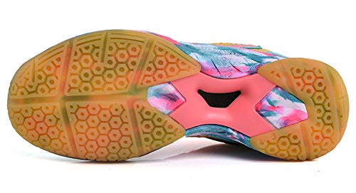 SMXX Zapatillas de bádminton Transpirables Zapatillas Deportivas de Interior Confort Antideslizante (39 EU, Verde-8)