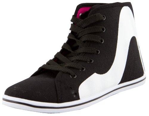 Sneaker Mujer, Zapatillas de High Heel Print, y Tal—n Plano, Color Negro, EU 39