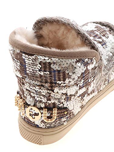 Sneakers Wool Plaid E Sequins MARRONI 111018KTASQBE Donna 36