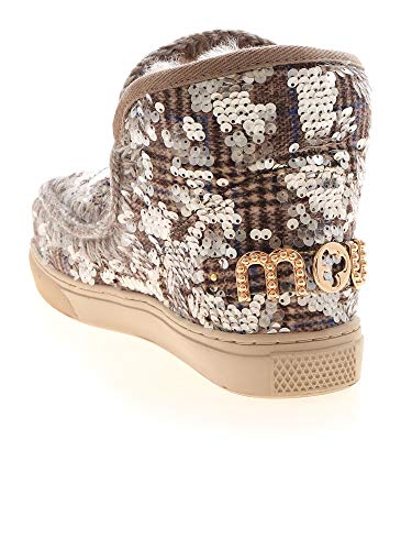 Sneakers Wool Plaid E Sequins MARRONI 111018KTASQBE Donna 36