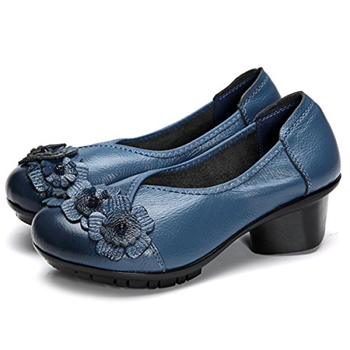 Socofy Mocasines Zapatos de Mujer de Cuero Mujer Zapatos de Ballet Mocasines Zapatos Casuales Mujer Primavera Verano Informal Plano cómodo Cuero Redondo Cabeza Mocasines Zapatillas Zapatos de Barco