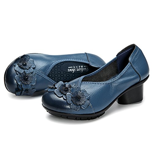 Socofy Mocasines Zapatos de Mujer de Cuero Mujer Zapatos de Ballet Mocasines Zapatos Casuales Mujer Primavera Verano Informal Plano cómodo Cuero Redondo Cabeza Mocasines Zapatillas Zapatos de Barco