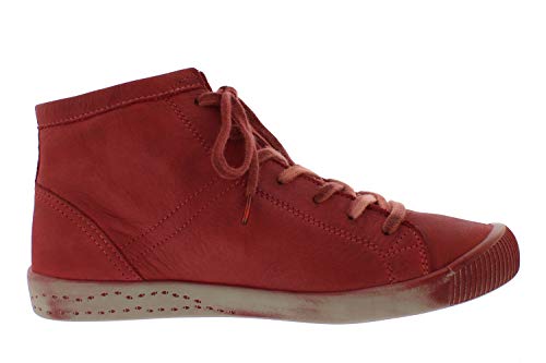 SoftinosIsleen Washed, Zapatillas altas mujer, Rojo (Scarlet), 42 EU