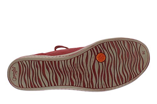 SoftinosIsleen Washed, Zapatillas altas mujer, Rojo (Scarlet), 42 EU