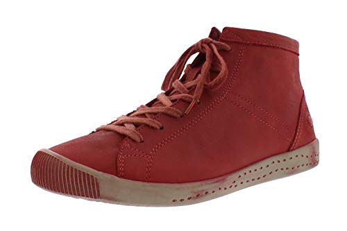 SoftinosIsleen Washed, Zapatillas altas mujer, Rojo (Scarlet), 42 EU