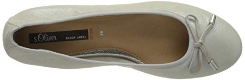 s.Oliver 5-5-22112-24, Bailarinas con Punta Cerrada para Mujer, Plata 941, 40 EU