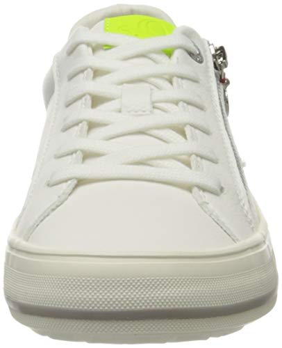 s.Oliver 5-5-23615-24, Zapatillas Mujer, Blanco (White/Yellow 166), 37 EU