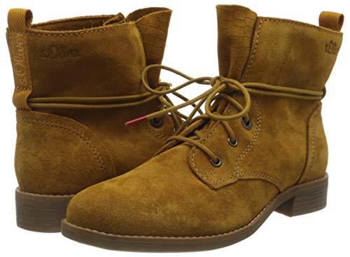 s.Oliver 5-5-25201-35 605, Botas Cortas al Tobillo Mujer, Mostaza, 42 EU