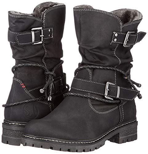s.Oliver 5-5-26417-25, Botas para Nieve Mujer, Black, 40 EU