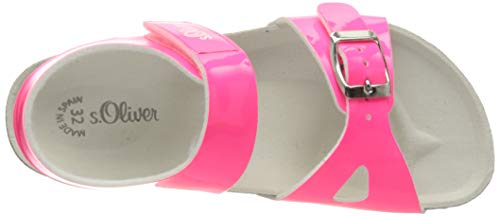 s.Oliver 5-5-38507-24, Sandalia con Pulsera Niños, Rosa neón Rosa 522, 28 EU
