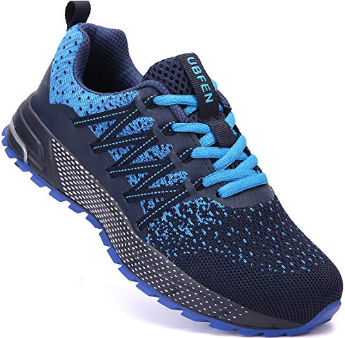 SOLLOMENSI Zapatillas de Deporte Hombres Mujer Running Zapatos para Correr Gimnasio Sneakers Deportivas Padel Transpirables Casual Montaña 47 EU H Azul