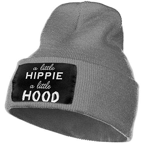 Sombrero de Punto Un pequeño Hippie Una pequeña Capucha Sombrero al Aire Libre Sombrero de Punto Gorros cálidos para Hombres Mujeres Deep Heather