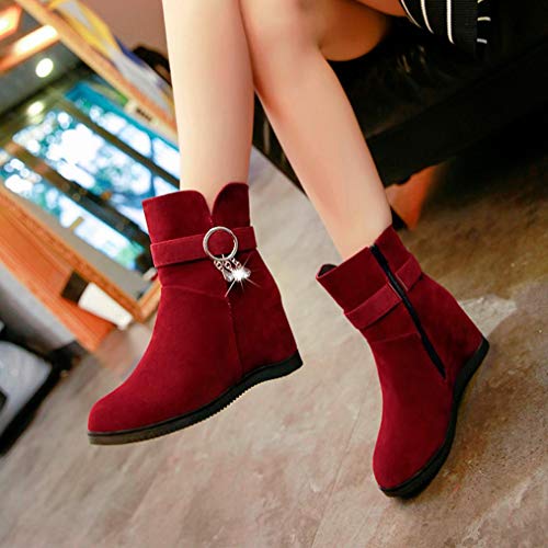 Sonnena Botas Casual - Botines de cuña para Mujer Botines Planos Zapatos de Plataforma de Tobillo