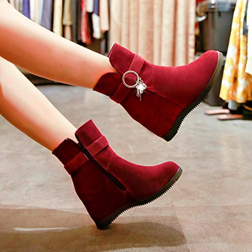 Sonnena Botas Casual - Botines de cuña para Mujer Botines Planos Zapatos de Plataforma de Tobillo