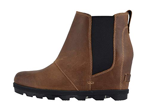 Sorel - Botas Chelsea Joan of Arctic Wedge II para mujer, negro (Alce D.brown), 36 EU