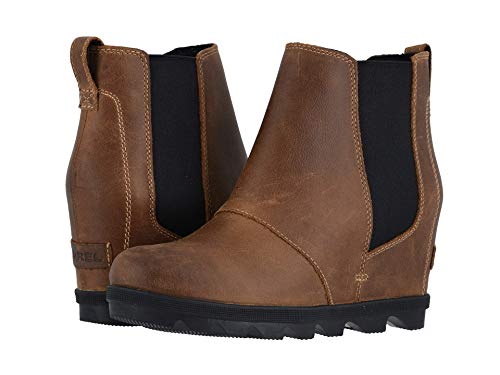 Sorel - Botas Chelsea Joan of Arctic Wedge II para mujer, negro (Alce D.brown), 36 EU