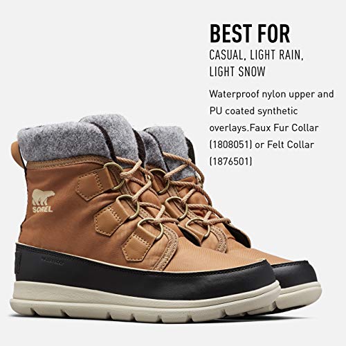 Sorel Explorer Carnival, Botas para Nieve Mujer, Marrón (Elk), 36 EU