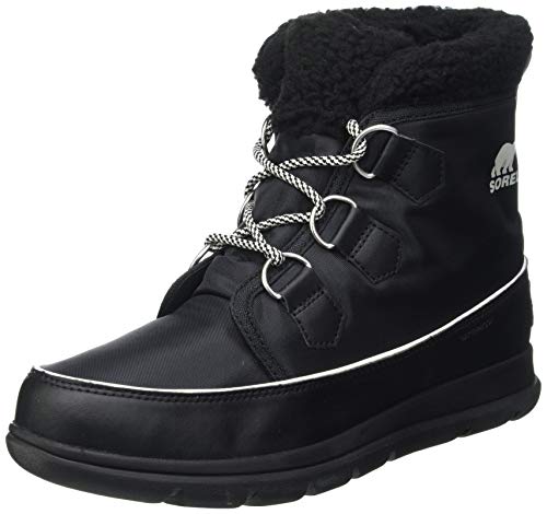Sorel Explorer Carnival, Botas para Nieve Mujer, Negro (Black, Sea Salt), 38 EU