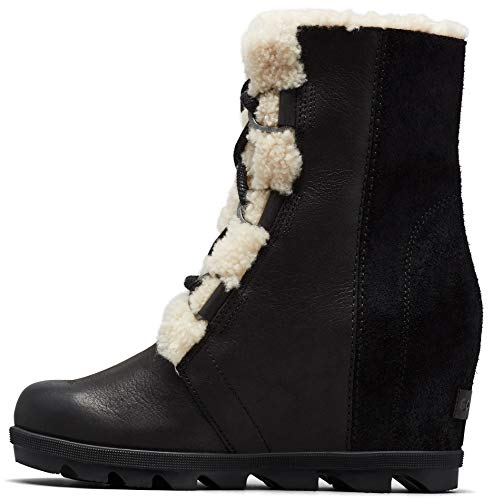 Sorel Joan of Arctic Wedge II Shearling, Zapatillas para Caminar Mujer, NM Black, 38 EU