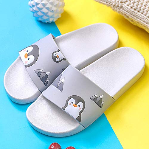 Sosa Cartoon Unicorn Cute Animal Fruit Mujer Zapatillas de casa Sandalias de Verano Diapositivas para Mujer Zapatos de Interior para casa Chanclas Sandalias, Penguin, 36