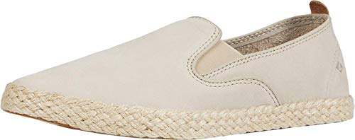 Sperry Mujer Sailor Twin Gore Zapato náutico de cuero/yute, rojo (Ivory), 35.5 EU