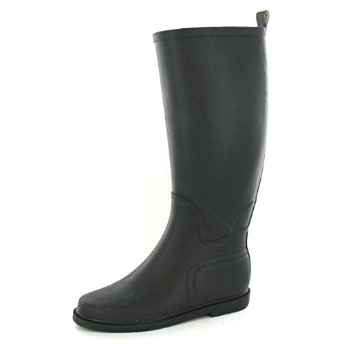 Spot On - Botas de Agua Lisas para Mujer (38 EU) (Negro)