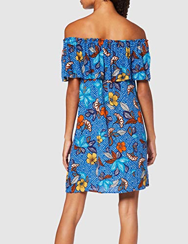 Springfield 1.T.MD. Corto Vola Vestido, Multicolor (Multicolor 13), 36 (Tamaño del Fabricante: 36) para Mujer