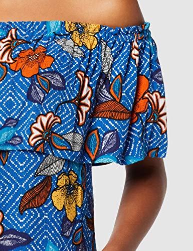 Springfield 1.T.MD. Corto Vola Vestido, Multicolor (Multicolor 13), 36 (Tamaño del Fabricante: 36) para Mujer