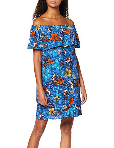 Springfield 1.T.MD. Corto Vola Vestido, Multicolor (Multicolor 13), 36 (Tamaño del Fabricante: 36) para Mujer