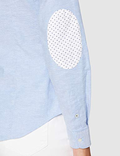 Springfield 3.T.Ap.En.Cami Oxford Org-C/11 Blusa, Azul (Dark_Blue 11), 44 (Tamaño del Fabricante: 34) para Mujer