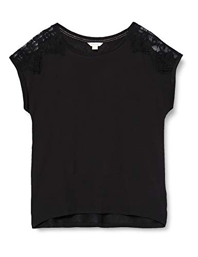 Springfield 5.PV20.Lace Liso-Print-C/01 Camiseta de Tirantes, Negro (Black 1), XS (Tamaño del Fabricante: XS) para Mujer