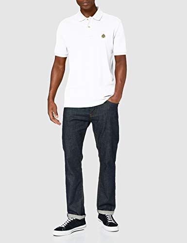 Springfield Polo BÁSICO Regular FIT Shirt, Blanco, XL Mens