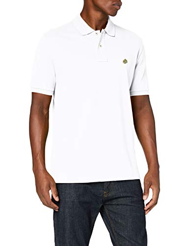 Springfield Polo BÁSICO Regular FIT Shirt, Blanco, XL Mens