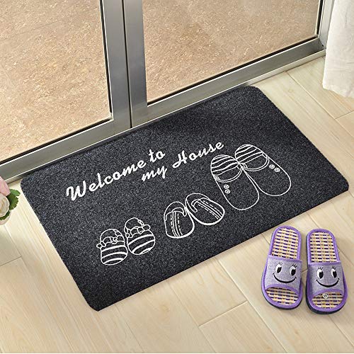SSyang Alfombrilla Antideslizante,Zapatos De Limpieza De La Puerta Delantera,Almohadilla Absorbente De Agua,Alfombras Y Felpudos,para Pasillo,Cocina,Dormitorio(40x60 cm)